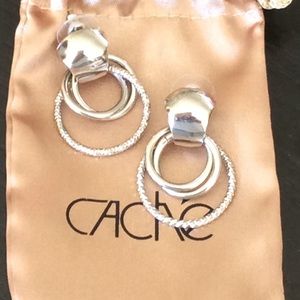 CACHE SILVER CIRCLE EARRINGS 🌻